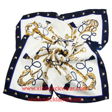 New Product Ladies Large Printed Natural Scarves Silk